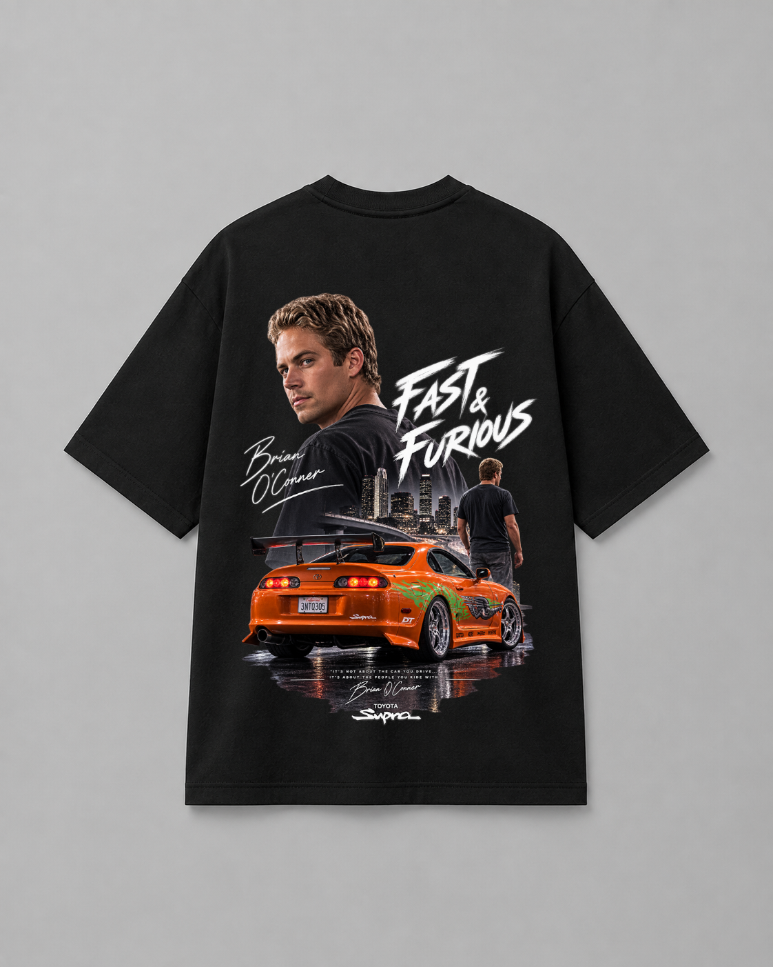 Fast And Furious Paul Walker Supra Oversized T-Shirt