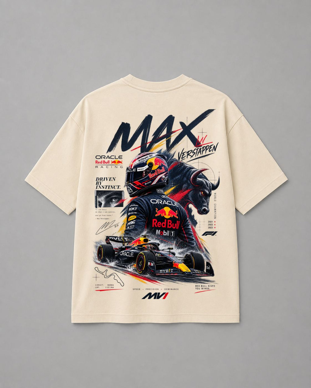 F1 Red Bull Max Verstappen overized T-shirt