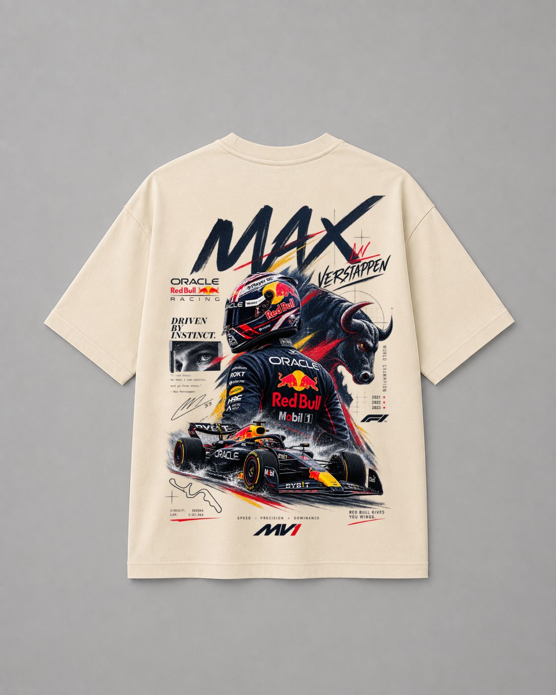 F1 Red Bull Max Verstappen overized T-shirt