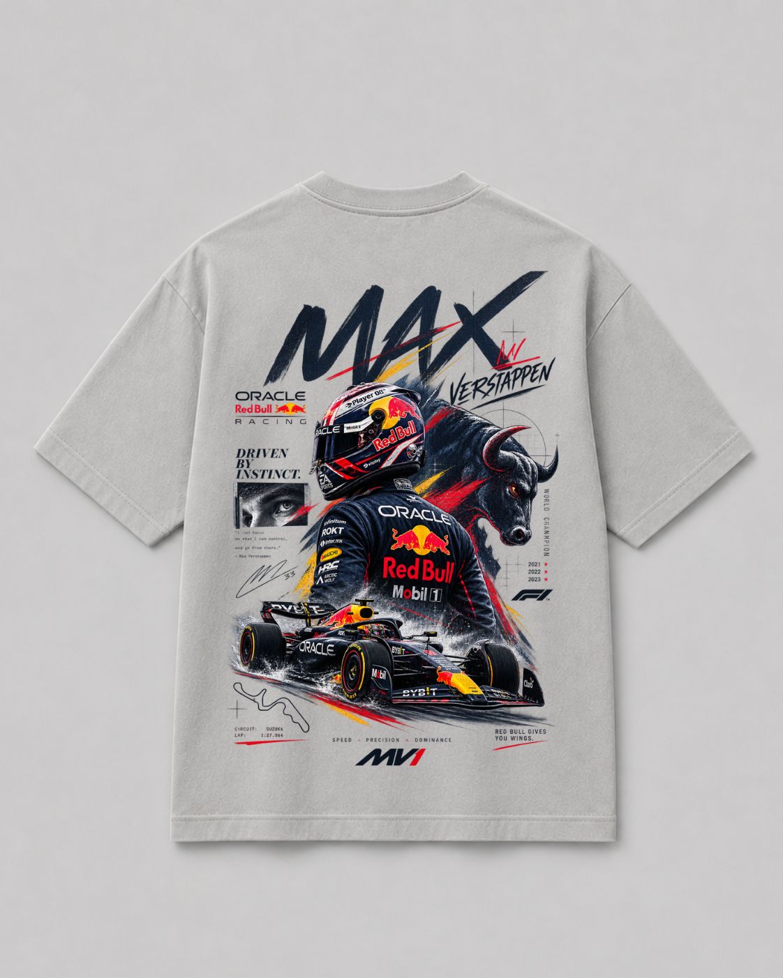 F1 Red Bull Max Verstappen overized T-shirt