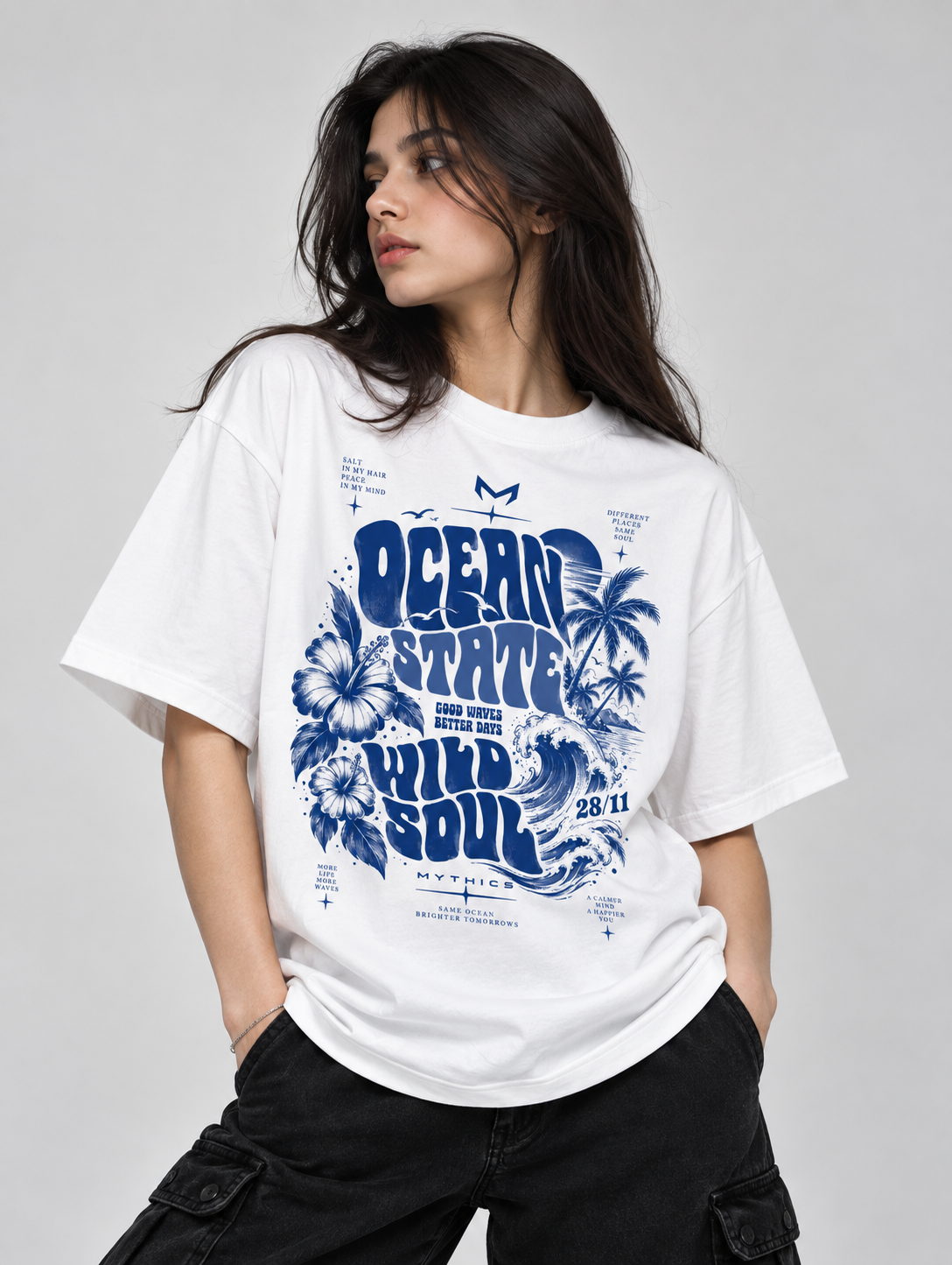 Ocean State Of Mind Oversized T-Shirt